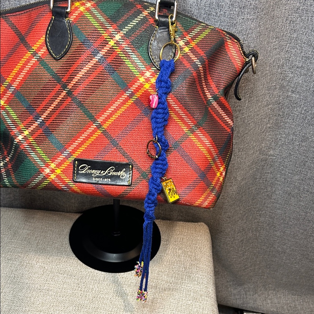 Handmade Macrame Foodie Key Chain - Picture 2 of 12